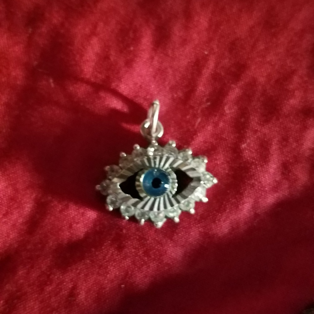 Silver and Cubic Zirconia Egyptian Eye